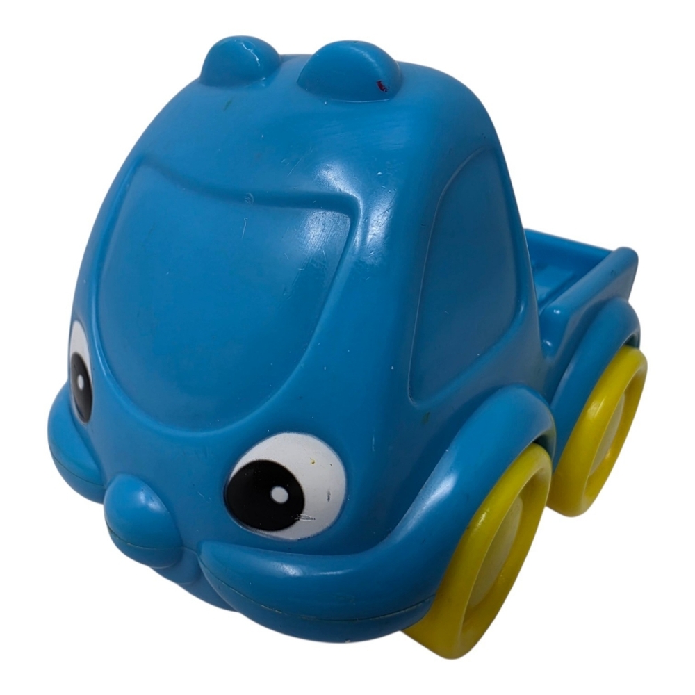 Fisher Price McDonald's Blue Truck Eyes Yellow Wheels  Vintage Toy Truck